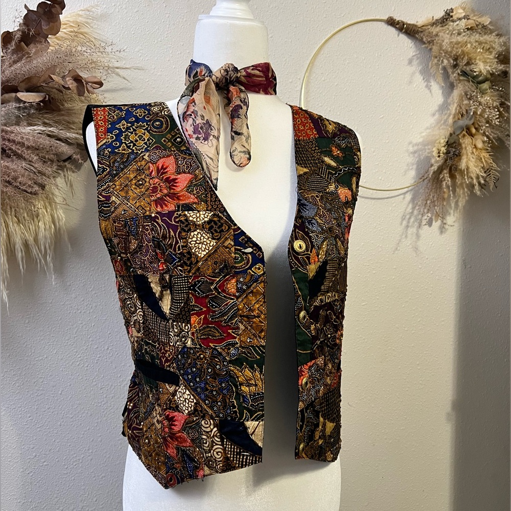 Passports of Pier 1 Imports Patchwork Embellished Vest